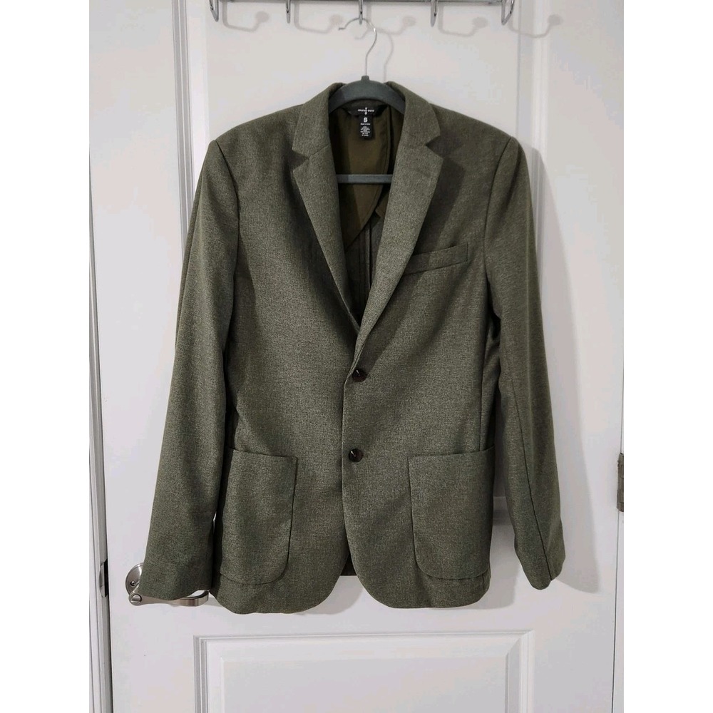 Houston White Women's Tortoiseshell Blazer Pockets Moss‎ Green Size S